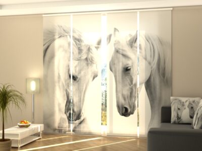 Schiebegardine 4 tlg. Couple of White Horses