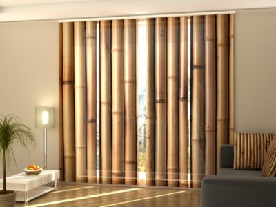 Schiebegardine 4 tlg. Dry Brown Bamboo