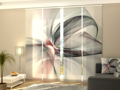 Schiebegardine 4 tlg. Elegant Black Abstraction