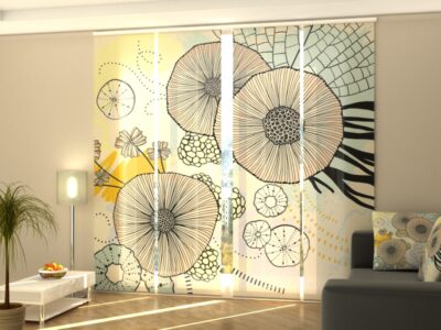 Schiebegardine 4 tlg. Fabulous Abstract Flower