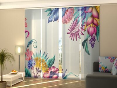 Schiebegardine 4 tlg. Fantasy Flowers