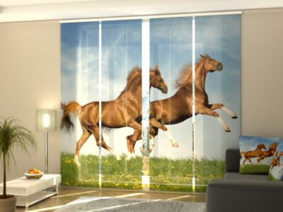 Schiebegardine 4 tlg. Fast Horses