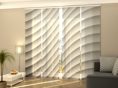 Schiebegardine 4 tlg. Gray Wavy Abstraction