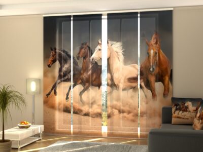 Schiebegardine 4 tlg. Herd of Horses 1