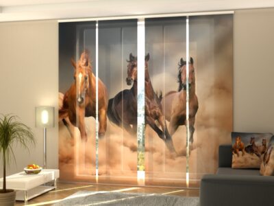 Schiebegardine 4 tlg. Herd of Horses 2