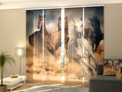 Schiebegardine 4 tlg. Herd of Horses 3