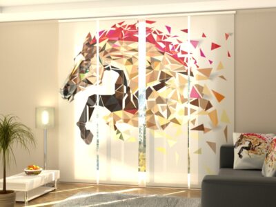 Schiebegardine 4 tlg. Horse Art
