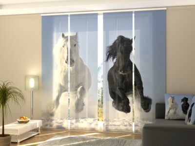 Schiebegardine 4 tlg. Horses 1