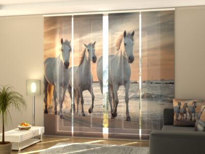 Schiebegardine 4 tlg. Horses Family