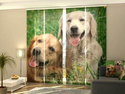 Schiebegardine 4 tlg. Labradors Retrievers in the Meadow