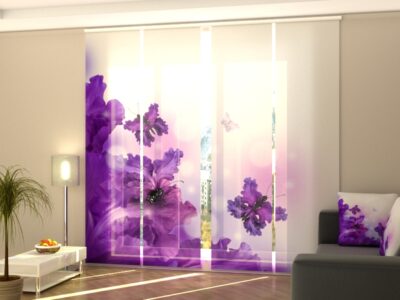 Schiebegardine 4 tlg. Magic Purple Butterflies