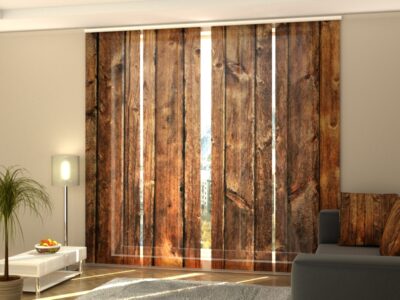 Schiebegardine 4 tlg. Old Wooden Planks