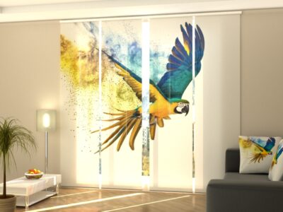Schiebegardine 4 tlg. Parrot_s Colorful Flying