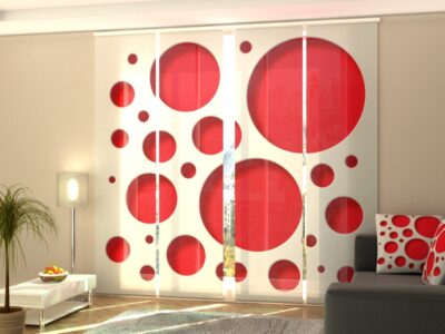 Schiebegardine 4 tlg. Red Style