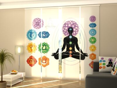 Schiebegardine 4 tlg. The 7 Chakra Symbols