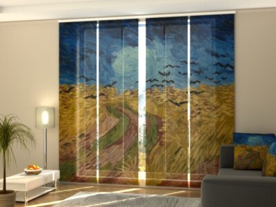 Schiebegardine 4 tlg. Vincent van Gogh Wheatfield with Crows