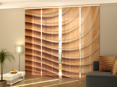 Schiebegardine 4 tlg. Wood Abstract Waves