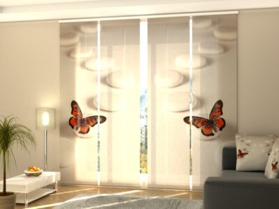 Schiebegardine 4 tlg. Zen Butterfly