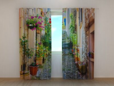Fotovorhang Back-Street-in-Flowers