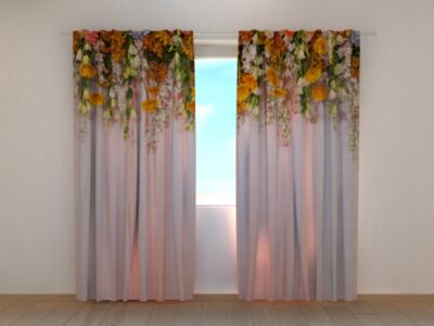 Fotovorhang Flower Lambrequins Orange