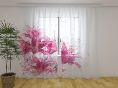 Fotogardine Raspberry Lilies