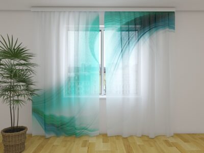 Fotogardine Turquoise Abstraction