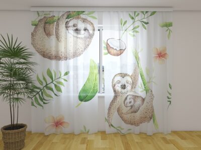 Fotogardine Watercolor Cute Sloths