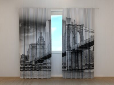 Fotovorhang Gray Brooklyn Bridge 2