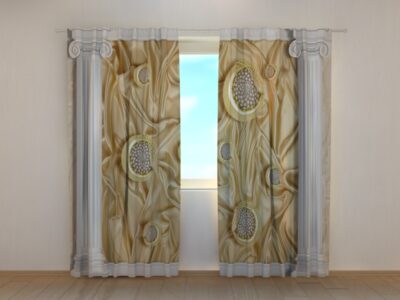 Fotovorhang Columns and Silk Background