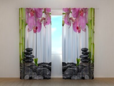 Fotovorhang Orchids and Bamboo
