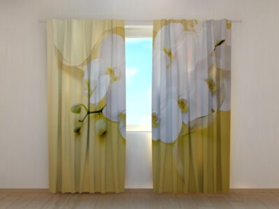 Fotovorhang Orchids on Gold