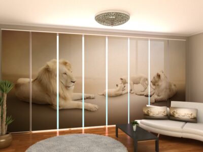 Flächenvorhang (Schiebegardine) 8 tlg. White Lions