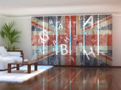 Schiebegardine (Flächenvorhang) 6 tlg. Set British-Flag