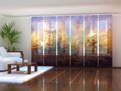 Schiebegardine (Flächenvorhang) 6 tlg. Modern Ombre Painting