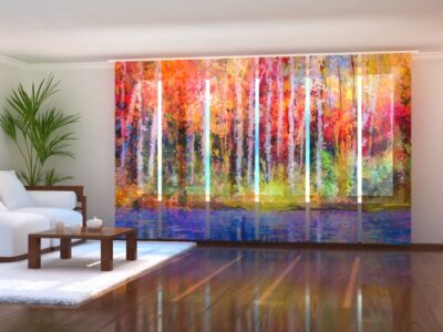 Schiebegardine (Flächenvorhang) 6 tlg. Oil Painting Colorful Autumn Trees