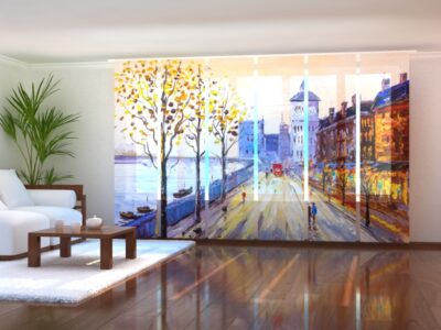 Schiebegardine (Flächenvorhang) 6 tlg. Oil Painting View of London