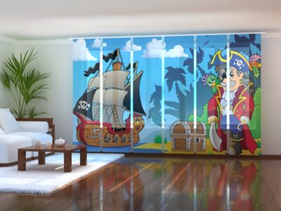 Schiebegardine (Flächenvorhang) 6 tlg. Pirate and Treasure