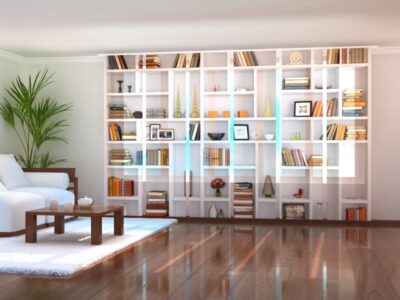 Schiebegardine (Flächenvorhang) 6 tlg. White Bookcase