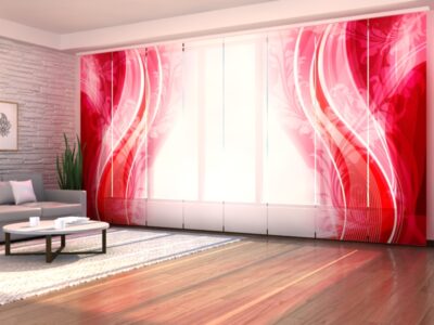 Flächenvorhang (Schiebegardine) 8 tlg. Ruby Floral Abstraction