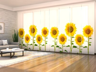 Flächenvorhang (Schiebegardine) 8 tlg. Summer Yellow Sunflowers