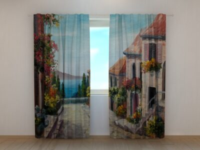 Fotovorhang Painting Lane by the Sea