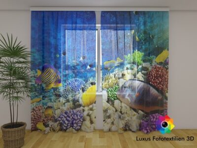 Fotogardine Unterwasserwelt