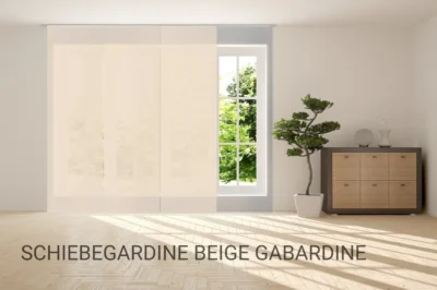 Schiebegardine (Flächenvorhang) Beige