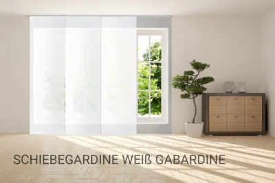 Schiebegardine (Flächenvorhang) Weiß